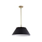 Nuvo Lighting Dover 60-7414 3 Lights Black With Vintage Brass 180W Large Pendant