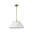 Nuvo Lighting Dover 60-7415 3 Lights White With Vintage Brass 180W Large Pendant