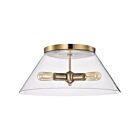 Nuvo Lighting Dover 60-7422 3 Lights Vintage Brass 180W Large Flush Mount