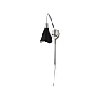 Nuvo Lighting Tango 60-7469 1 Light Matte Black With Polished Nickel 60W Wall Sconce