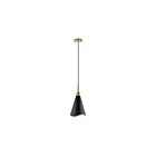 Nuvo Lighting Tango 60-7470 1 Light Matte Black With Burnished Brass 60W Small Pendant