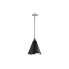 Nuvo Lighting Tango 60-7475 1 Light Matte Black With Polished Nickel 60W Medium Pendant