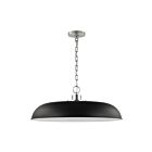 Nuvo Lighting Colony 60-7488 1 Light Matte Black With Polished Nickel 100W Large Pendant