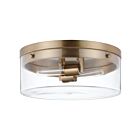 Nuvo Lighting Intersection 60-7536 2 Lights Burnished Brass 120W Small Flush Mount