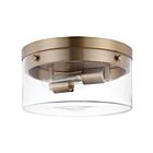 Nuvo Lighting Intersection 60-7537 2 Lights Burnished Brass 120W Medium Flush Mount
