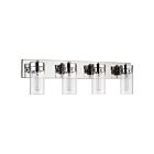 Nuvo Lighting 60-7634 Intersection 4-Lights 240W Polished Nickel Vanity Light