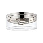 Nuvo Lighting 60-7636 Intersection 2-Lights 120W Polished Nickel Small Flush Mount
