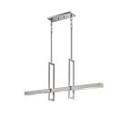 Nuvo Lighting Frame 62-136 2-Light Brushed Nickel Island Pendant Light 