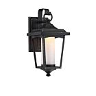 Nuvo Lighting 62-821 Essex LED 1-Light Sterling Black Outdoor Wall Light