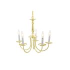 Nuvo Lighting SF76-280 5-Lights 300W Polished Brass 1-Tier Chandelier