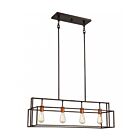 Nuvo Lighting Lake 60-5854 4-Lights Bronze 14" Island Pendant