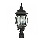 Nuvo Lighting Central Park 60-899 3-Lights Textured Black Outdoor Post Light