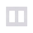Ortech 8592 White Two Gang Screwless Decorative Plate