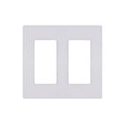 Ortech 8592 White Two Gang Screwless Decorative Plate