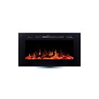 Ortech LEDFP-40 1500W 40" Black Electric Fireplace