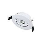 Ortech PUK-M2G 2W White and Satin Nickel LED Mini Puk Light CCT Selectable