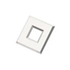 Ortech RDT12-3WH White Mini Step / Deck Square Trim Ring