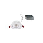 Ortech SLIM4GIM-5CCT 9W Gimbal Downlight CCT Selectable White/Black (3 Prongs)