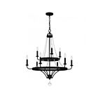 Quoizel Lighting Adelaide ADL5030MBK 9-Lights 960W Matte Black Chandelier