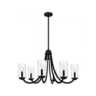 Quoizel Lighting ALD5032MBK Allard 6-Lights 360W Matte Black Chandelier