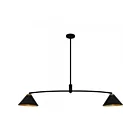 Quoizel Lighting ALS252MBK Alscott 2-Lights 200W Matte Black Chandelier