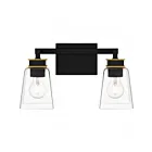Quoizel Lighting Almany ALY8615MBK 2-Lights Matte Black 200W Vanity Light