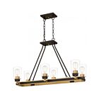 Quoizel Lighting Atwood ATO632OZ 6-Lights 660W Old Bronze Island Chandelier