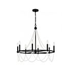 Quoizel Lighting Brigitta BGA5030MBK 8-Lights 480W Matte Black Chandelier