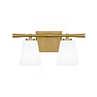 Quoizel Lighting BID8616AB Brindley 2-Lights 200W Aged Brass Vanity Light