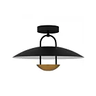 Quoizel Lighting BIN1718MBK Bingham 14W Matte Black Semi Flush Mount