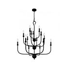 Quoizel Lighting BLA5032MBK 15 Lights Matte Black 900W Blanche Chandelier