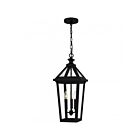 Quoizel Lighting BLV1909MBK 3-Lights Matte Black 180W Boulevard Outdoor Lantern