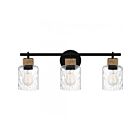 Quoizel Lighting BTC8624MBK Baltic 3-Lights 300W Matte Black Vanity Light