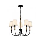 Quoizel Lighting BYL5025MBK Bayside 5-Lights 300W Matte Black Chandelier