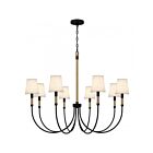 Quoizel Lighting BYL5039MBK Bayside 8-Lights 480W Matte Black Chandelier