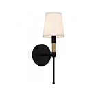 Quoizel Lighting Bayside BYL8705MBK 1-Light Matte Black Wall Sconce