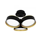 Quoizel Lighting BYS1719MBK Byrnes 28W Matte Black Semi Flush Mount