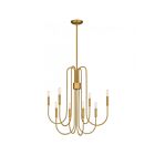 Quoizel Lighting Cabry CBR5028BWS 8-Lights 860W Brushed Weathered Brass Chandelier