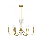 Quoizel Lighting CCY5032BRG Cecily 6-Lights 360W Brushed Gold Chandelier