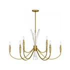 Quoizel Lighting CCY5040BRG Cecily 9-Lights 540W Brushed Gold Chandelier