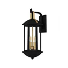 Quoizel Lighting CFD8408MBK Crestfield 2-Lights 120W Matte Black Outdoor Wall Lantern