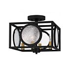 Quoizel Lighting CHT1712EK Chalamont 4-Lights 240W Earth Black Semi Flush Mount