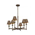Quoizel Lighting CRO5026SU 6 Lights Statuary Bronze 360W Cross Chandelier