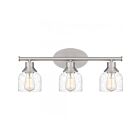 Quoizel Lighting CVL8622BN Caverly 3-Lights 300W Brushed Nickel Vanity Light