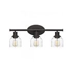 Quoizel Lighting Caverly CVL8622BX 3-Lights Bronze 300W Vanity Light