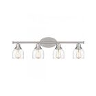 Quoizel Lighting CVL8631BN Caverly 4-Lights 400W Brushed Nickel Vanity Light