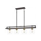 Quoizel Lighting Dobbs DBS440OZ 4-Lights 460W Old Bronze Island Chandelier