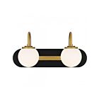 Quoizel Lighting Desmond DES8618MBK 2-Lights Matte Black 80W Vanity Light