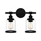 Quoizel Lighting Dixie DIX8615MBK 2-Lights Matte Black 200W Vanity Light