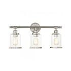 Quoizel Lighting DIX8623BN Dixie 3-Lights 300W Brushed Nickel Vanity Light